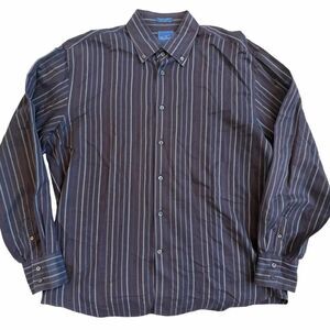 Faconnable Men's Vertical Striped Button Down Shirt